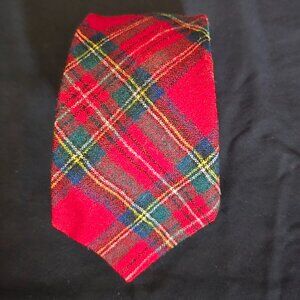 Vintage Pendleton Woolen Mills Wool Necktie Made in USA - Red Plaid - 3 1/2"x55"